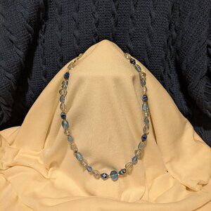 Elegant Blue Beaded Necklace